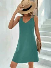 Bodycon Sleeveless Dress with Scoop Neckline SZ S 4, M 6, L 8/10, XL 12, XXL 14