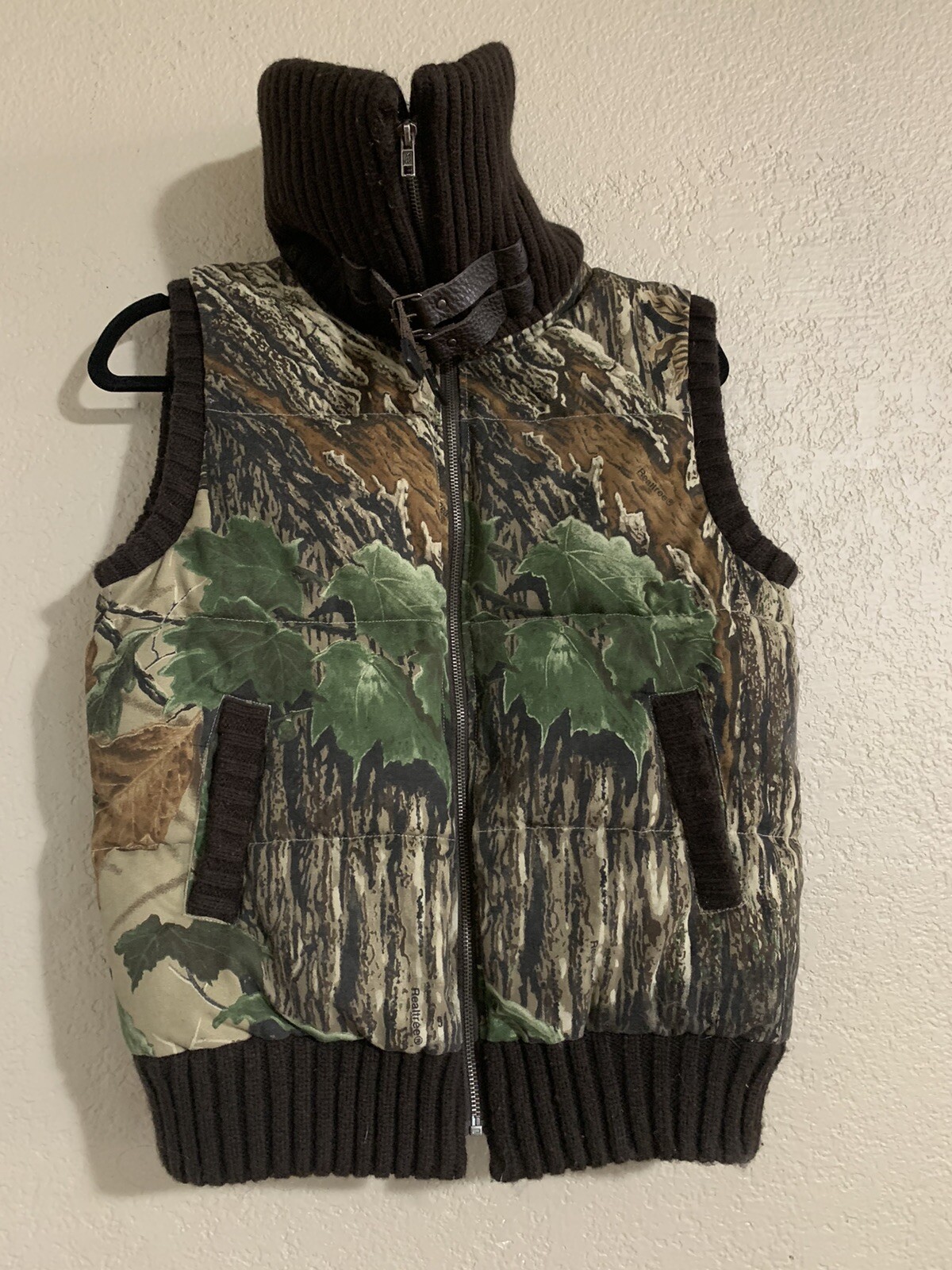 REI Realtree Camo Puffer Camouflage Vest Women's L Zi… Gem