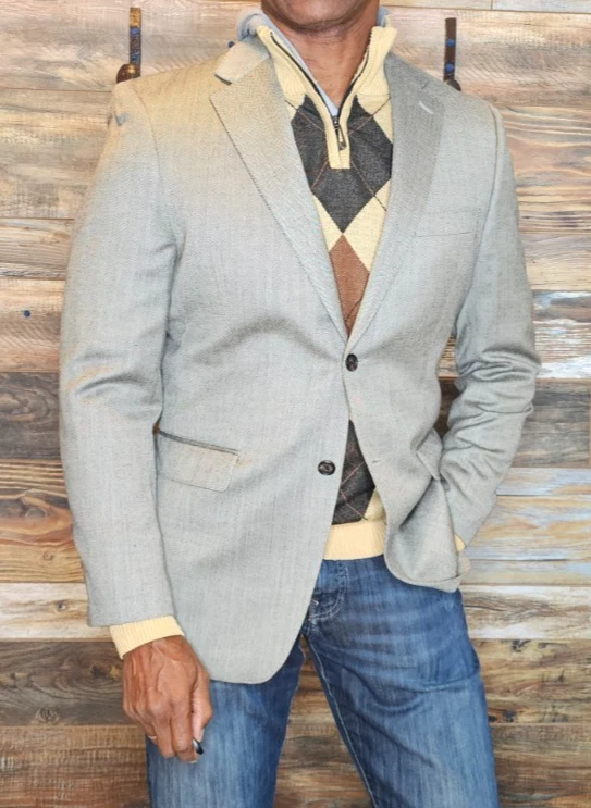 Ralph Lauren Black Label Herringbone Silk Wool Dual Vent Blazer Jacket 38R - Image 4 of 4