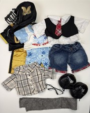 Build A Bear Lot Of 11 Bundle Clothes Shirt Pants Shoes Glasses Football Helmet