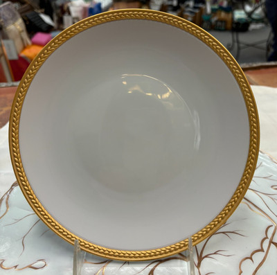 L'OBJET Soie Tresse Gold Dessert Plate NEW 8.5''D
