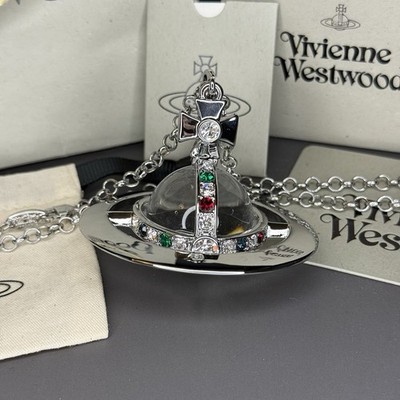 廃盤✨ Vivienne Westwood アントワネット3Dオーブネックレス Vivienne Westwood Giant Orb Silver Clear Necklace Pendant WITH BOX