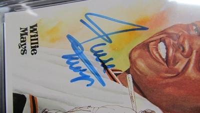 WILLIE MAYS❗️直筆サイン❗️ Willie Mays signed Perez Steel HOF Postcard PSA Certified | eBay