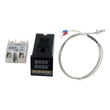 REXC100 PID Temperature Controller Set with Heat Sink Accurate K Thermocouple