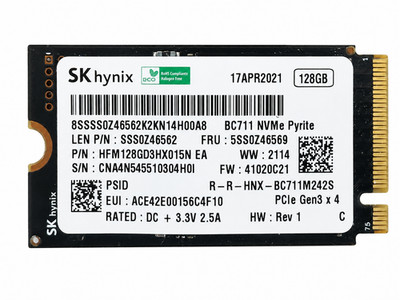 SK hynix BC711 128GB NVMe SSD M.2 2242 PCIe Gen3x4 Lenovo OEM 100% Health