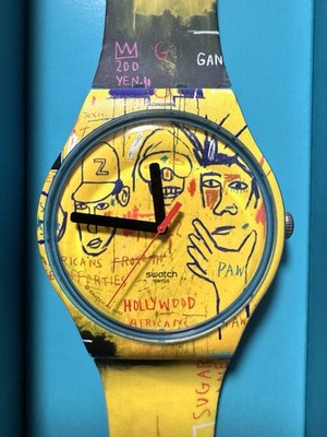 NEW🚨 Swatch BASQUIAT Hollywood Africans SUOZ354 Art Collaboration