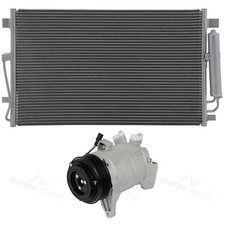 A/C Compressor & Aluminum AC Condenser Cooling Kit for 2009-2014 Nissan Maxima