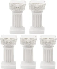 5Pcs Mini Roman Pillar Greek Columns, Christmas Decorations, Greek Statues Decor
