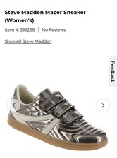 Steve Madden Macer Sneakers - Size 8M - Silver
