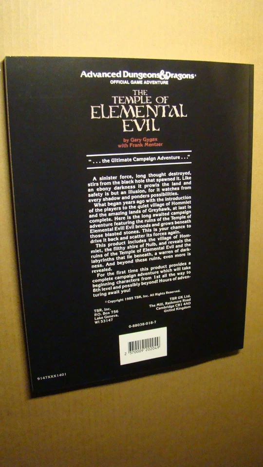 SUPER MÓDULO T1-4 - TEMPLO DEL MAL ELEMENTAL *NUEVO COMO NUEVO 9.8 NUEVO* DUNGEONS DRAGONS Foto 2 de 4