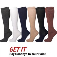 Compression Socks for Men Women Wide Calf Support Knee High Comfortable Fit