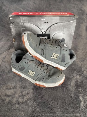 DC Shoes Stag Mens Skate Sneakers in Grey/Gum - 9.5 US Used. Distressed.