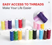 Sewing Kit - Mixed Color Canvas Sewing Kit - Portable, Mini, Basic