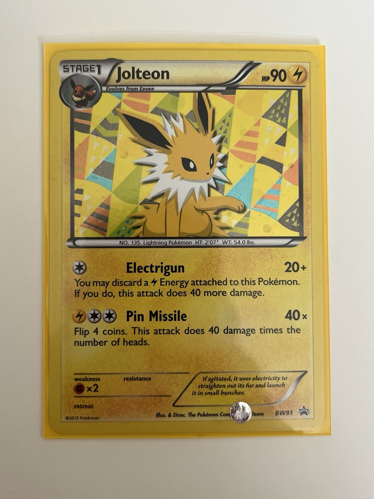 Jolteon BW91 Holo Pokemon TCG Card Black White