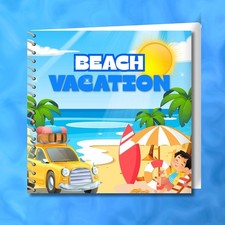 Travel Beach Vacation Scrapbook Album- Fully Designed Pages- Just Add Photos 