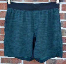 Lululemon Men's Large T.H.E. Short 7" Linerless Amplified Dark Emerald Black