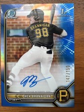 2022 Bowman Draft 1st Chrome Draft Pick Autographs Jack Brannigan Blue /150