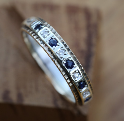 Band Ring Sapphires & Diamonds