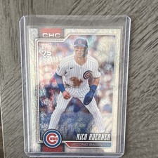 Topps 2025 Series 1 75th Anniversary Nico Hoerner #5 Chicago Cubs Baseball
