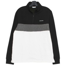 NWT Calvin Klein Colorblock 1/4 Zip Pullover Athleisure Streetwear Preppy Medium