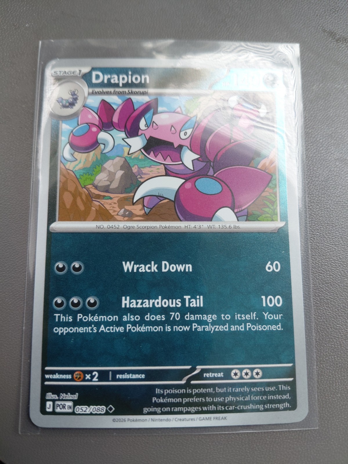 REVERSE HOLO – Drapion – Perfect Order – 52/88 – Near Mint