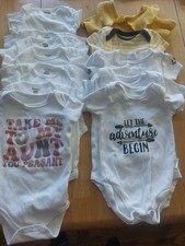 Baby Girl Clothing Lot Misc Brands Body Suits 12 pcs total Sz- 3-6 m Nice