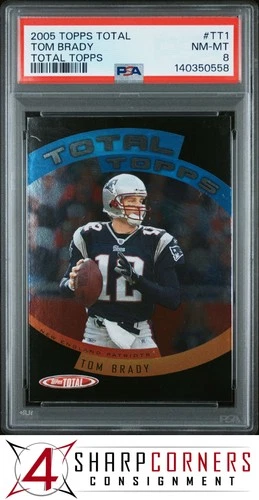 2005 TOPPS TOTAL TOTAL TOPPS #TT1 TOM BRADY PATRIOTS PSA 8