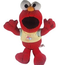 Fisher-Price Talking Elmo Plush Toy 13in 2003 Potty Time Sesame Street Vintage