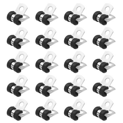 20pcs 1/4 Inch Stainless Steel Cable Clamp Conduit Wire Holder Strap Clip