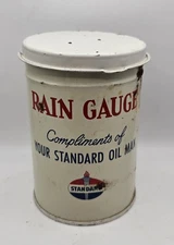 Vtg 1950s/1960s Standard Oil Rain Gauge "Compliments Of Your Standard Oil Man"🌧