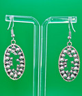 Pink Rhinestone Pierced Earrings — photo 4