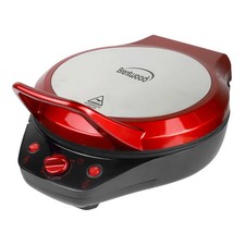 TS-124R 1200W 12" Non-Stick Pizza Maker Grill, Timer