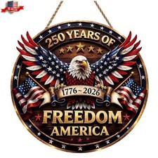 250Th Anniversary 4Th of July Door Sign American Eagle Door Wreath Patriotic Ind