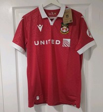 Macron Wrexham Home Football Shirt Home Red White 2024/25 Men’s Size Small