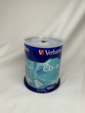100 Pack Verbatim Blank CD R Discs 700MB Storage Media Spindle 52X Speed