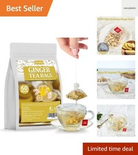 60 Ginger Tea Bags, Made with 100 High-Spiciness Ginger Root, Full of Favor...