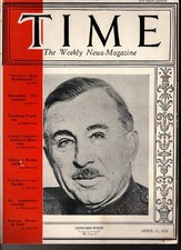 1926 Time April 19 - Leonard Wood; Aguinaldo of Philippines; Mussolini; J Gould 1926 Time April 19 - Leonard Wood; Aguinaldo of Philippines; Mussolini; J Gould