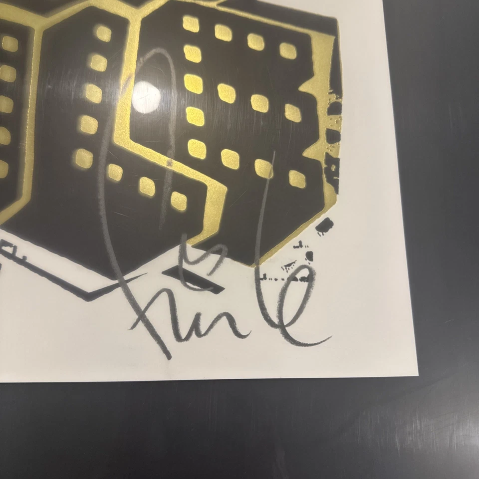 FAILE DOG NEGRO/DORADO Lámina Arte Doberman Perro Firmado Edición Limitada Impresión 2022 NUEVO Foto 4 de 4