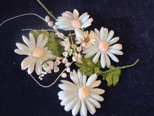 Vtg Millinery Flower Lot Collection Pink Blue 3" Daisy w/lily of Valley H5442