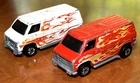 HOT WHEELS Lot: Speed Machines 1983 Red Flames Super Van Diecast Vintage + White
