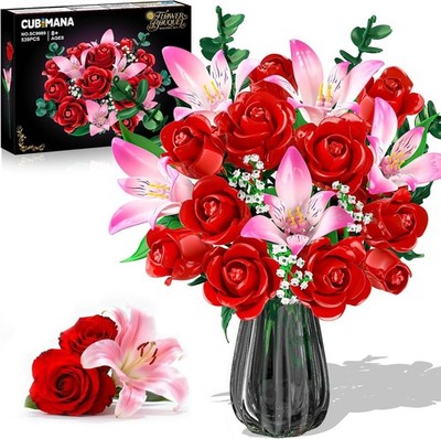 CUBIMANA Fiore Botanicals Ziegelset SC9989 539 Teile dekorative Bausteine