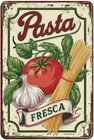Italian Pasta Food Tin Metal Signs Home Décor 8x12 Vintage Kitchen Wall Outdoor