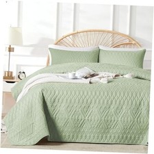 King Size Quilt Bedding Set,Sage Green Lightweight King/Cal 9h-sage Green
