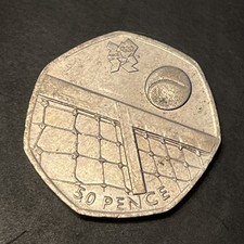 2011 London 2012 Olympics 50p Coin - Tennis
