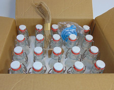 20 Pack Mini Swing Top Glass Bottles 2oz Mini Storage Bottles w/ Tags and String