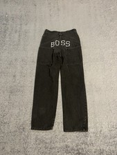 Vintage 90s Hugo Boss Women’s Jeans Black Size 26x27.5 USA Made Straight Fit