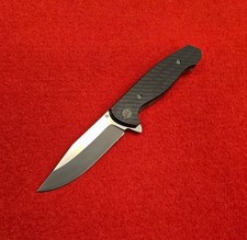 Cheburkov Volk Knife M390 Carbon Fiber Titanium Russian Custom COA Box CHB018