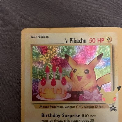 Pokemon Pikachu Celebrations Birthday Surprise 25th Anniversary
