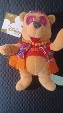 8" DISNEY WINNIE THE POOH PLUSH TOY DRESSED AS FLOWER POWER FREE SHIPPING