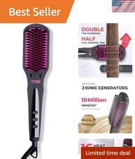 Ionic Hair Straightener Brush - 16 Temp Settings for Effortless Styling